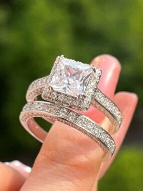Silver ring set